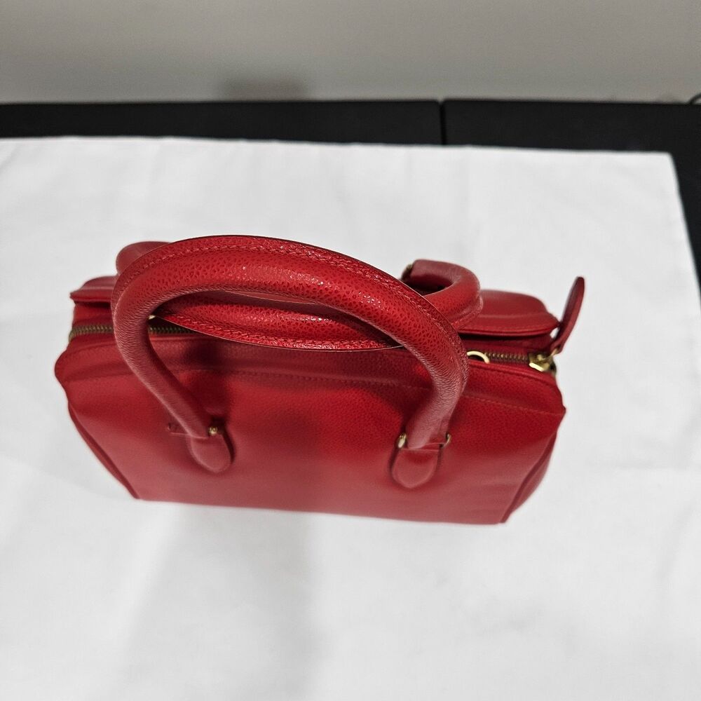Vintage Coach Madison Sutton Satchel Crossbody Bag 4410 Scarlet Red Italy - Picture 8 of 16
